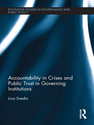cover image of Accountability in Crises and Public Trust in Governing Institutions